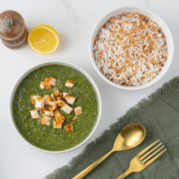 ملوخية الدجاج مع الارز